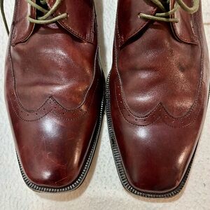 Johnston & Murphy Burgundy Leather Oxfords